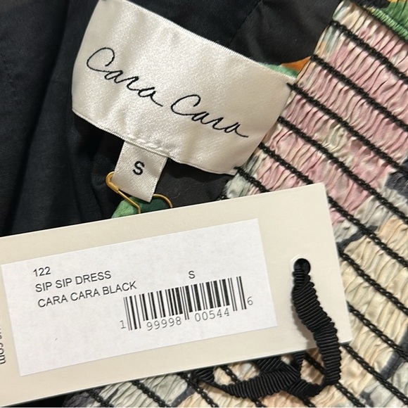 Cara Cara Sip Sip Dress in Black Orange Grapefruit Floral Print - S - Picture 4 of 4